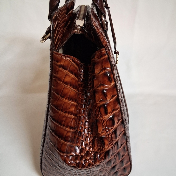 Brahmin Brown Crocodile Pattern Handbag - Picture 4 of 14